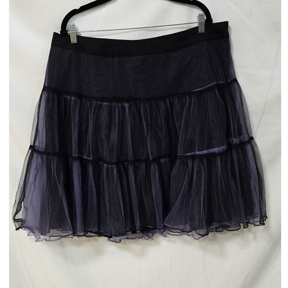 Y2K Tripp NYC women plus size 18 skirt mesh tulle overlay tutu gothic cyber punk